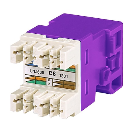 Commscope UNIPRISE MODULAR RJ45 JACKCAT 6, UTP 8 POSITION, VIOLETMID #760237787 UNJ600-VL